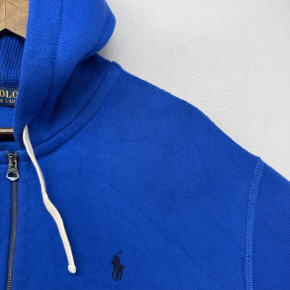 Ralph Lauren Hoodie men's 2XL Full Zip Pony Embroidered Pockets Solid Y2k - Picture 7 of 9